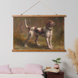 Ein limitiertes Briquet-Hound-Band Wandteppich Mit Holzrahmen