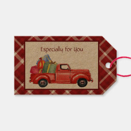Ein LKW für Weihnachtsgeschenke-Tag Geschenkanhänger