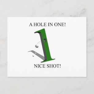 Ein Loch in einem Golfball Postkarte