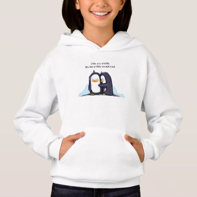 Ein Lottle Pinguine - der Hoodie des Mädchens (Vorderseite)