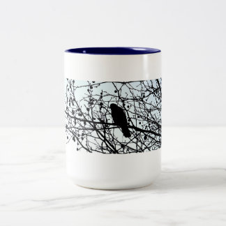 ein Love.story: KRÄHEN Zweifarbige Tasse