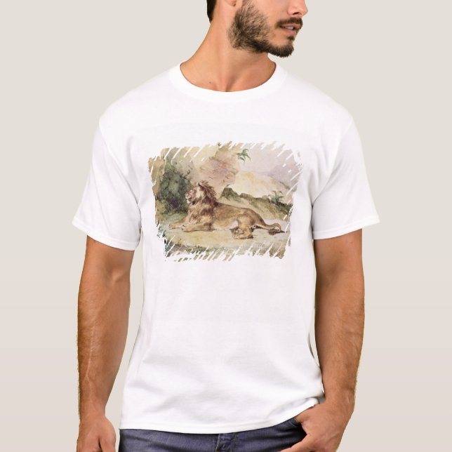 Ein Löwe in der Wüste, 1834 T-Shirt (Vorderseite)