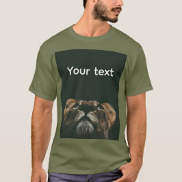 Ein Löwe-t-Shirt mit bearbeitbarem Text T-Shirt