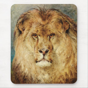 Ein Löwenkopf (von Heywood Hardy) Mousepad