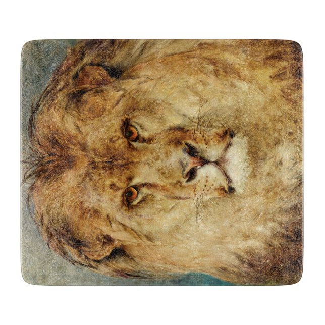 Ein Löwenkopf (von Heywood Hardy) Schneidebrett (Vorderseite)