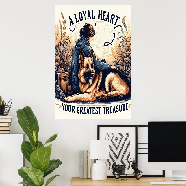 Ein loyales Herz und ein treuer Freund Poster (Heimbüro)