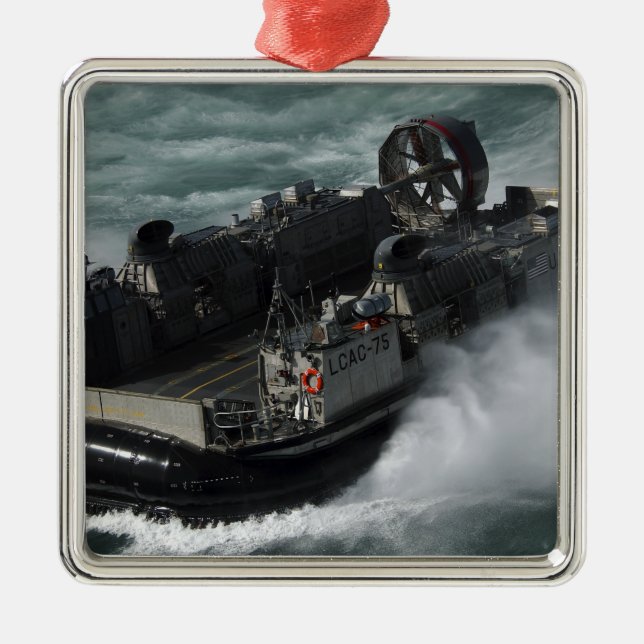 Ein Luftpolster der US-Marine Silbernes Ornament (Vorne)