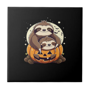 Ein lustiger Faultier, das Halloween feiert Essent Fliese