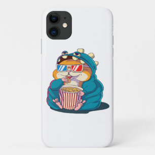 Ein lustiger Hamster mit Brille isst Popcorn Case-Mate iPhone Hülle