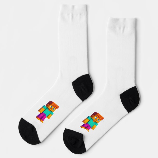 Ein lustiges Design, das jungen Spielern Freude ma Socken (Linkes Detail)