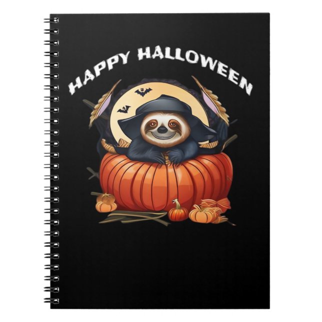 Ein lustiges Faultier, das Halloween Essential T-S Notizblock (Vorderseite)
