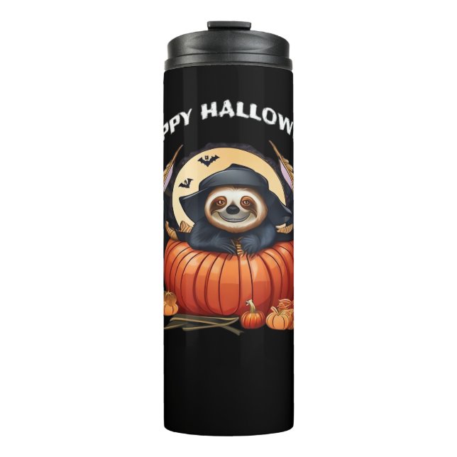 Ein lustiges Faultier, das Halloween Essential T-S Thermosbecher (Vorderseite)