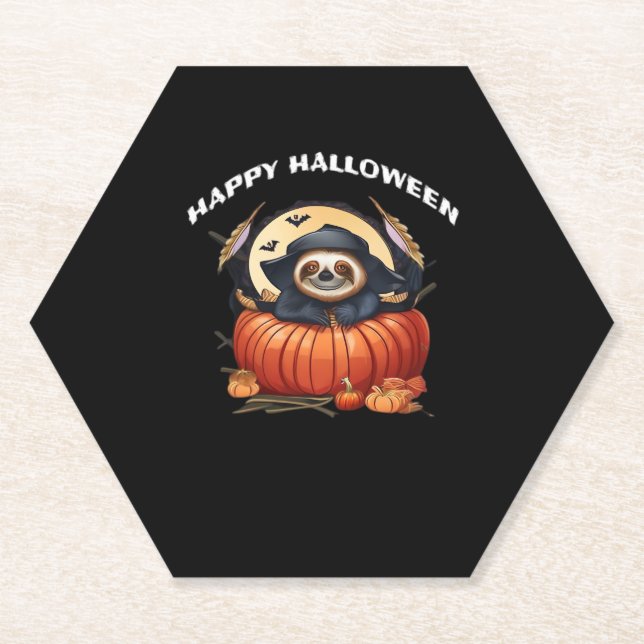 Ein lustiges Faultier, das Halloween Essential T-S Untersetzer (Vorderseite)