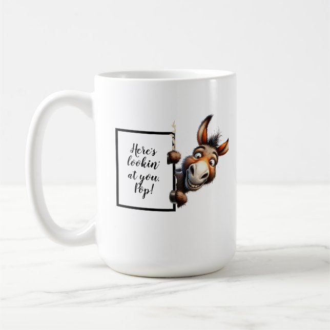 Ein lustiges Geschenk für einen lustigen Papa mit  Kaffeetasse (Links)