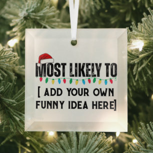 😂 ein lustiges Weihnachtsgeschenk schaffen, das a Ornament Aus Glas
