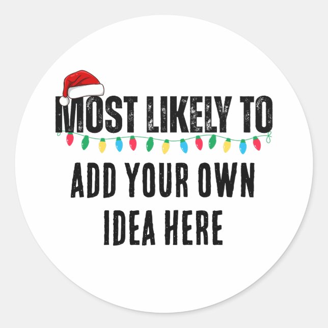 😂 ein lustiges Weihnachtsgeschenk schaffen, das a Runder Aufkleber (Vorderseite)