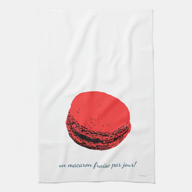Ein Macaron-Duft par jour! Geschirrtuch (Vertikal)