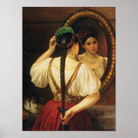 Ein Mädchen am Spiegel, 1848