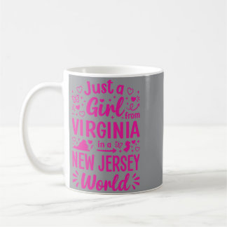 Ein Mädchen aus Virginia in einer Welt in New Jers Kaffeetasse