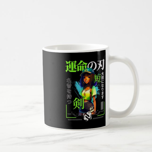 Ein Mädchen, das Anime Black Girl Game Lovers Lieb Kaffeetasse (Rechts)