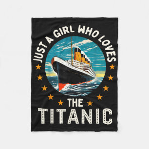 Ein Mädchen, das die RMS Titanic Mädchen liebt Fleecedecke
