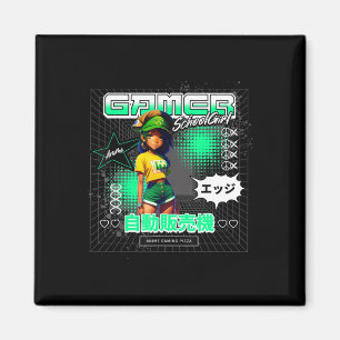 Ein Mädchen, das ein Anime Game School Girl Liebe Magnet