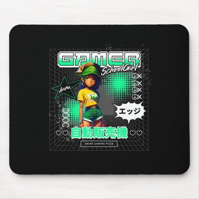 Ein Mädchen, das ein Anime Game School Girl Liebe Mousepad (Vorne)