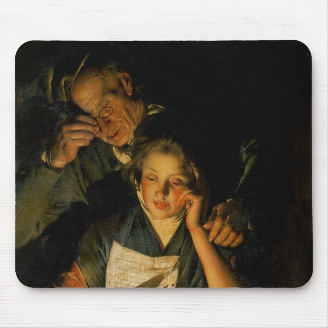 Ein Mädchen, das einen Brief liest Mousepad (Vorne)