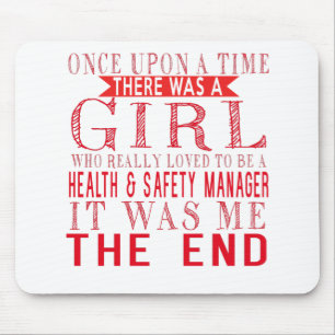 Ein Mädchen, das gerne ein Health _ Safety Manager Mousepad