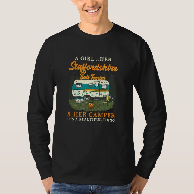Ein Mädchen, das ihre Brettler-Terrier und ihr Lag T-Shirt (Vorderseite)