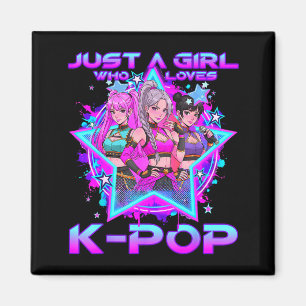 Ein Mädchen, das k-pop Kids Mädchen k-pop Geburtst Magnet