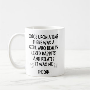 Ein Mädchen, das Kaninchen und Pilates wirklich mo Kaffeetasse