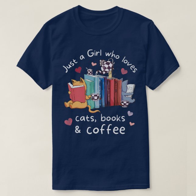 ein Mädchen, das Kätzchen und Tee Liebe  (Design vorne)