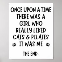 Ein Mädchen, das Katzen und Pilates wirklich mocht
