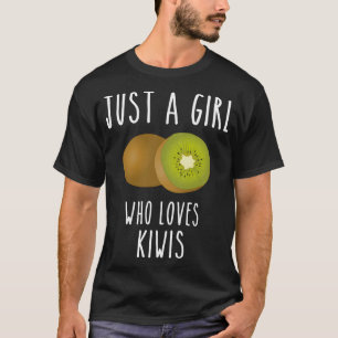 Ein Mädchen, das Kiwi Obst Kiwi Obst sommerliche F T-Shirt