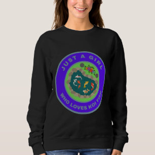 Ein Mädchen, das Koi-Fisch Liebe Sweatshirt