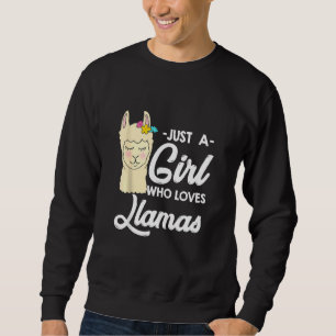 Ein Mädchen, das Llamas Funny Alpacas Liebe Sweatshirt
