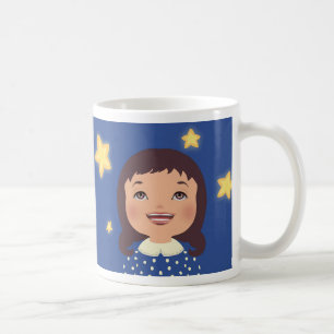 Ein Mädchen, das Sterne betrachtet Kaffeetasse