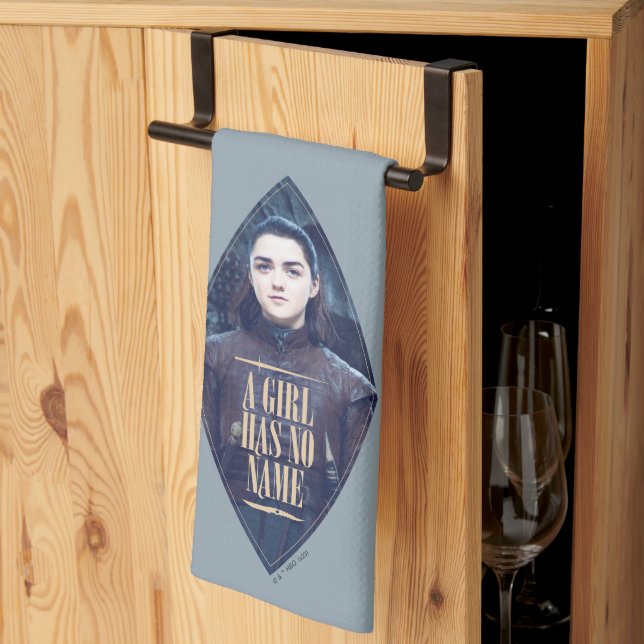 "Ein Mädchen hat keinen Namen" Arya Stark Graphic Geschirrtuch (Drittel gefaltet)