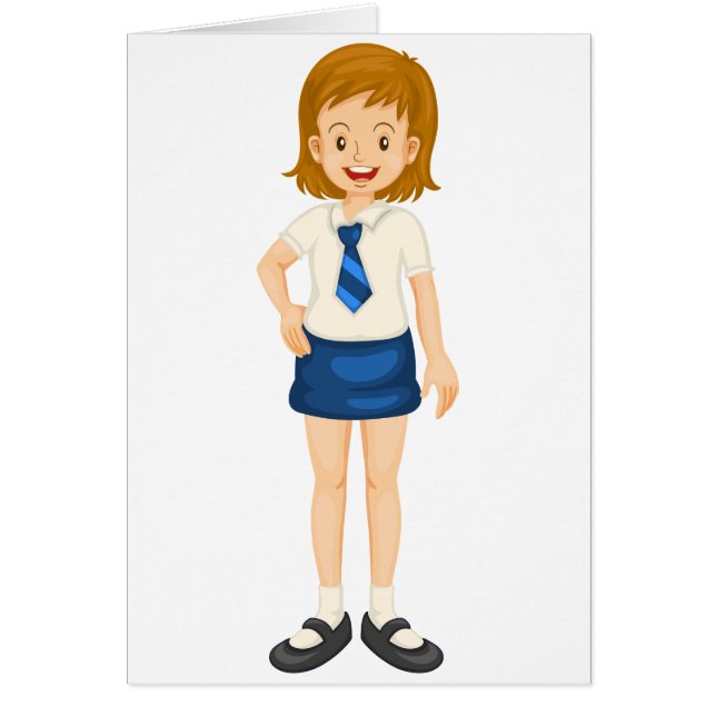 ein Mädchen in der Schuluniform (Vorne)