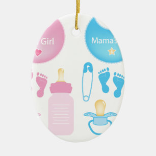 ein Mädchen Keramik Ornament