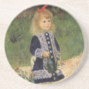 Ein Mädchen mit Wasserkocher von Pierre Renoir Getränkeuntersetzer