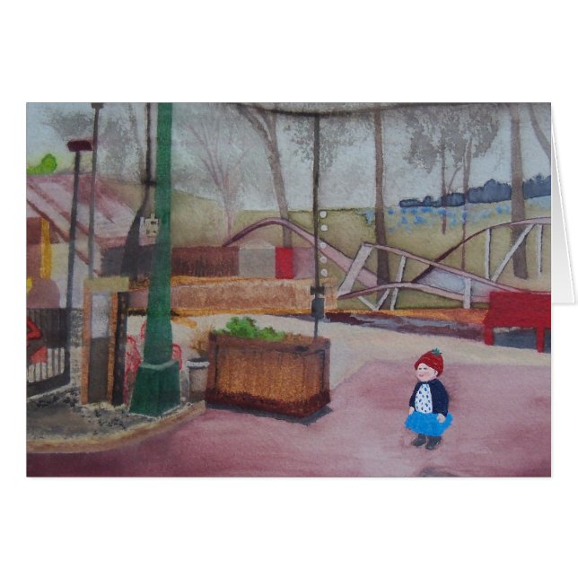 "Ein Mädchen und ein Vergnügungspark… " (Vorderseite (Horizontal))
