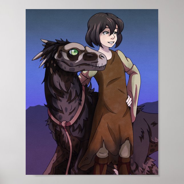 Ein Mädchen und ihr Dinosaurier Poster (Vorne)