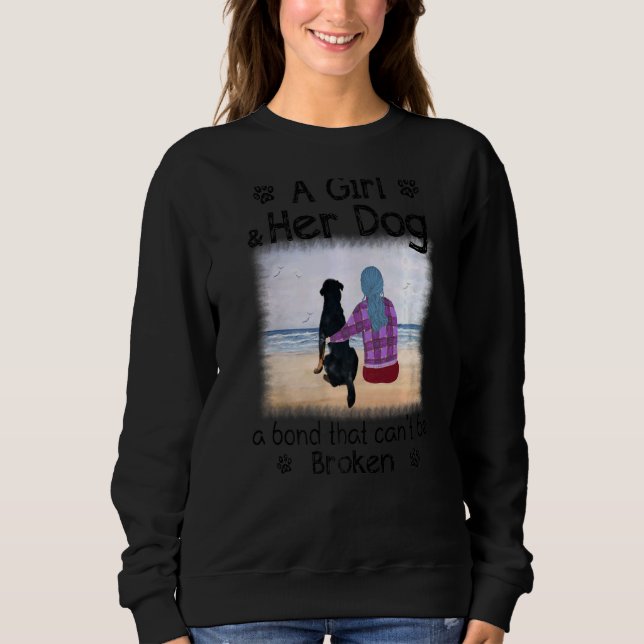 Ein Mädchen und ihr Hund eine Anleihe, die nicht z Sweatshirt (Vorderseite)