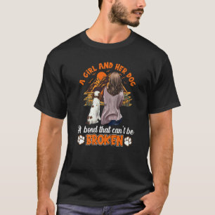 Ein Mädchen und ihr Hund eine Anleihe, die nicht z T-Shirt