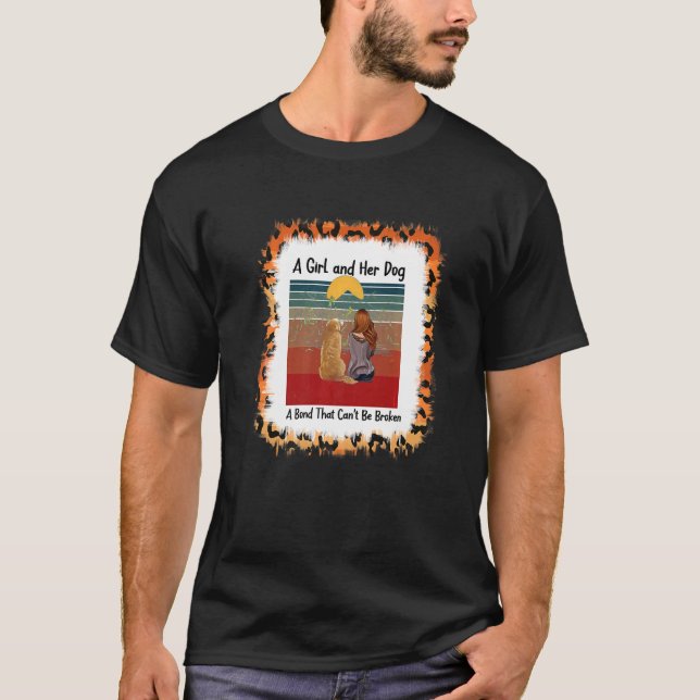 Ein Mädchen und ihr Hund eine Anleihe, die nicht z T-Shirt (Vorderseite)