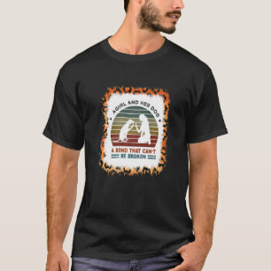 Ein Mädchen und ihr Hund eine Anleihe, die nicht z T-Shirt