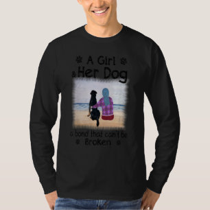 Ein Mädchen und ihr Hund eine Anleihe, die nicht z T-Shirt