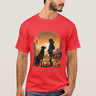 Ein Mädchen und ihr Hund Freunde für immer Freunde T-Shirt